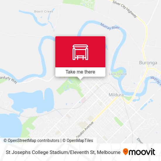 St Josephs College Stadium / Eleventh St map