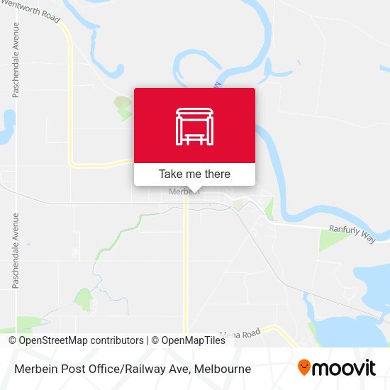 Merbein Post Office / Railway Ave map