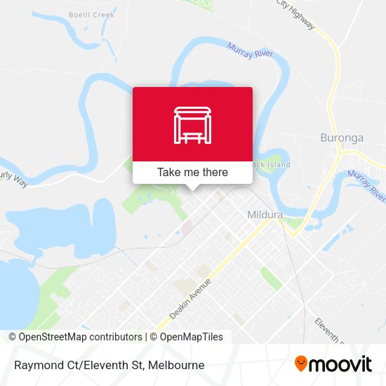 Raymond Ct/Eleventh St map