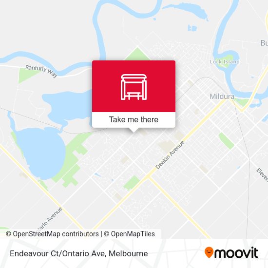 Endeavour Ct/Ontario Ave map