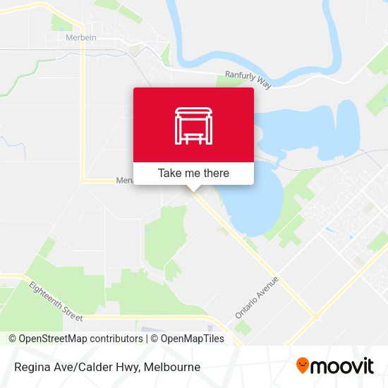 Regina Ave/Calder Hwy map