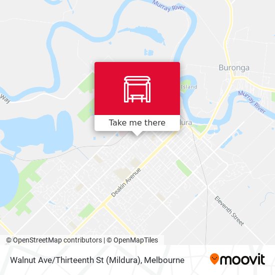 Mapa Walnut Ave / Thirteenth St (Mildura)