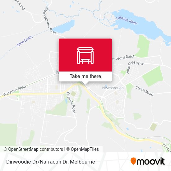 Dinwoodie Dr/Narracan Dr map