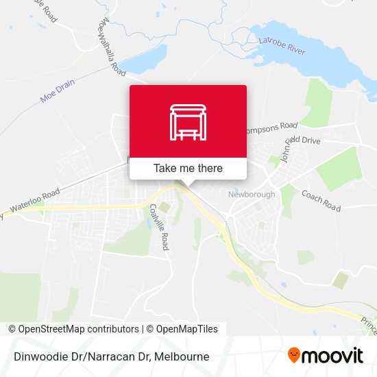 Dinwoodie Dr/Narracan Dr map