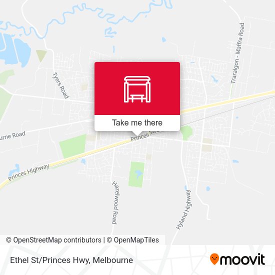 Ethel St/Princes Hwy map