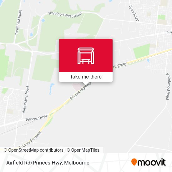 Airfield Rd/Princes Hwy map
