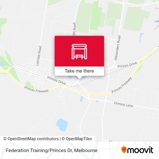 Federation Training/Princes Dr map
