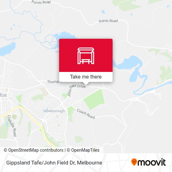 Gippsland Tafe/John Field Dr map