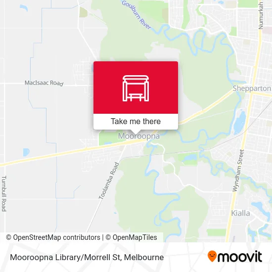 Mapa Mooroopna Library/Morrell St
