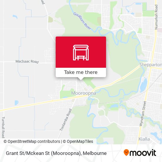Grant St/Mckean St (Mooroopna) map