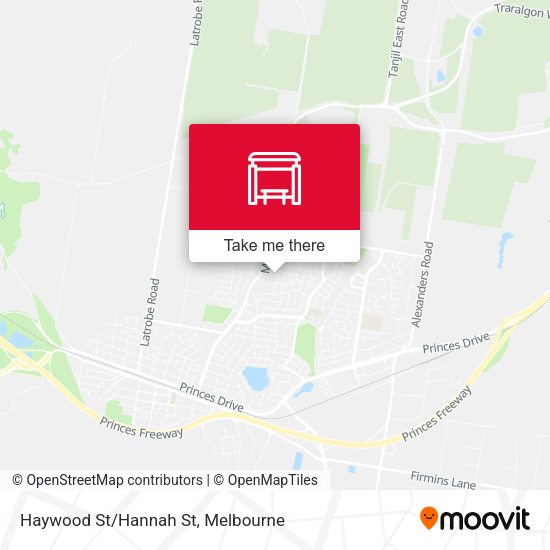 Haywood St/Hannah St map