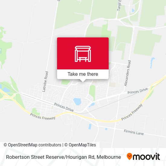Robertson Street Reserve / Hourigan Rd map