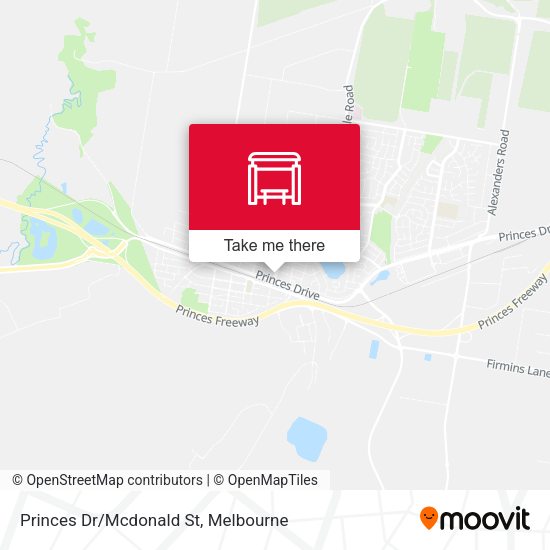 Princes Dr/Mcdonald St map