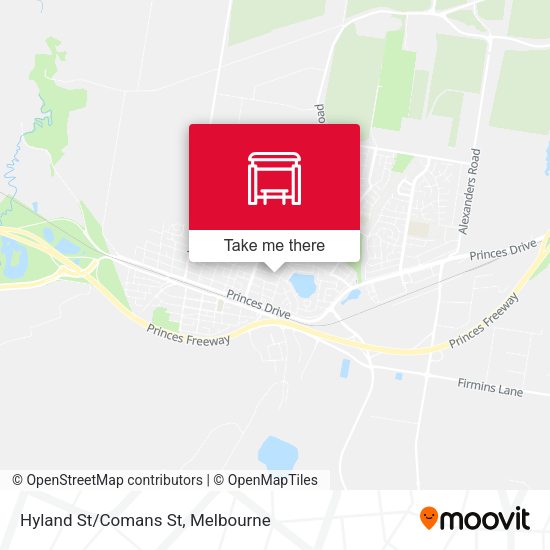 Hyland St/Comans St map