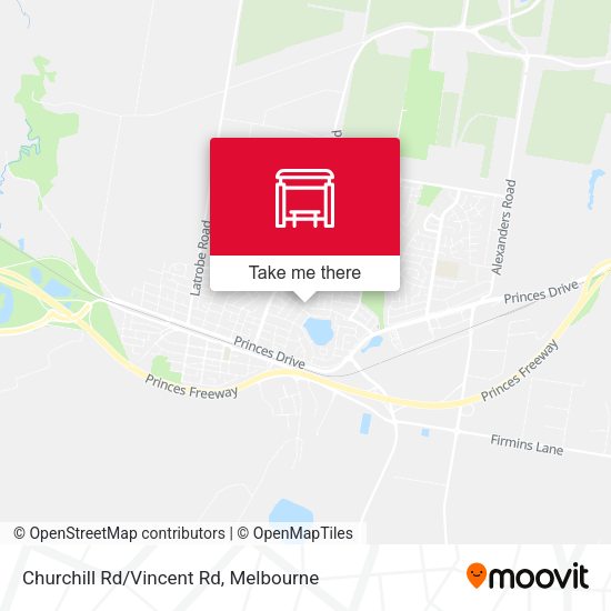 Churchill Rd/Vincent Rd map