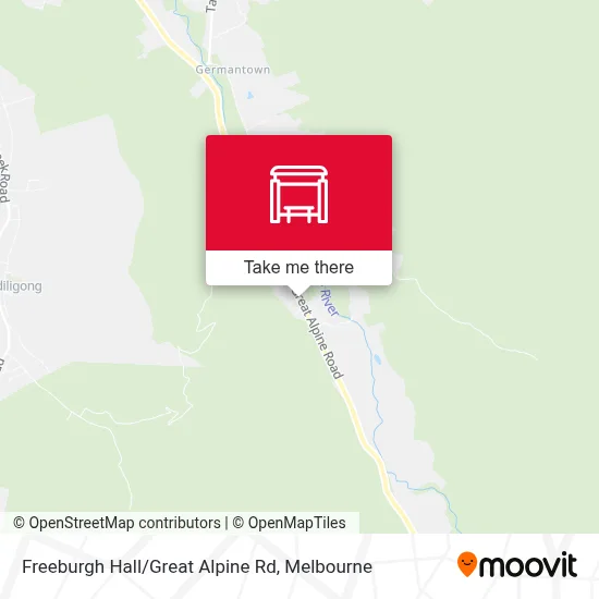 Mapa Freeburgh Hall/Great Alpine Rd