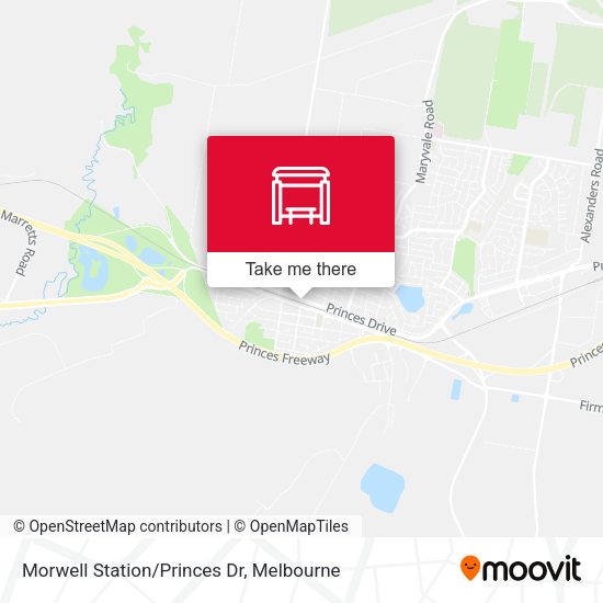 Morwell Station/Princes Dr map