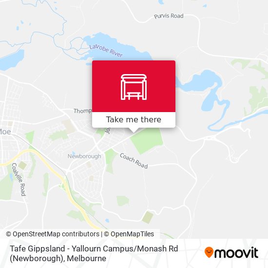 Mapa Tafe Gippsland - Yallourn Campus / Monash Rd (Newborough)