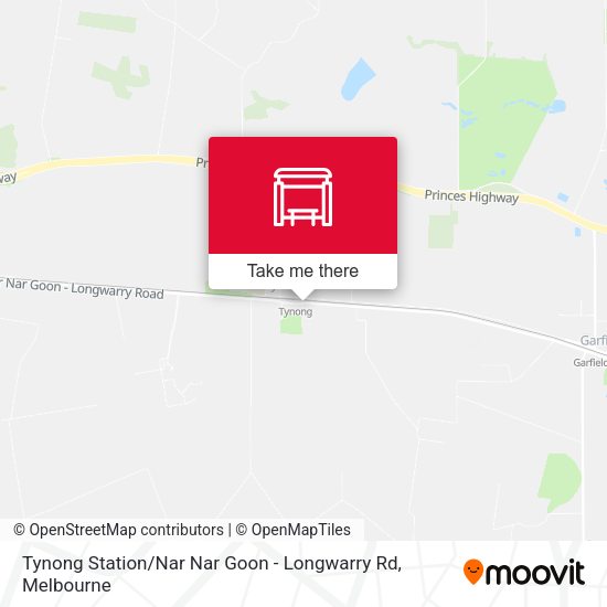 Tynong Station / Nar Nar Goon - Longwarry Rd map