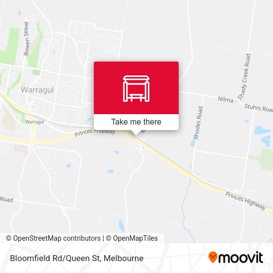 Bloomfield Rd/Queen St map