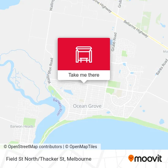 Mapa Field St North/Thacker St