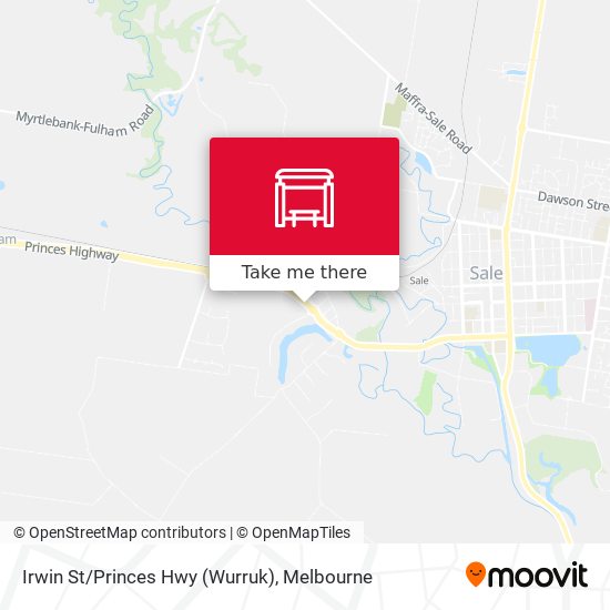 Irwin St/Princes Hwy (Wurruk) map