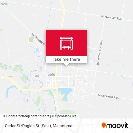 Cedar St/Raglan St (Sale) map