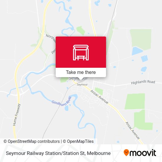 Seymour Railway Station / Station St map