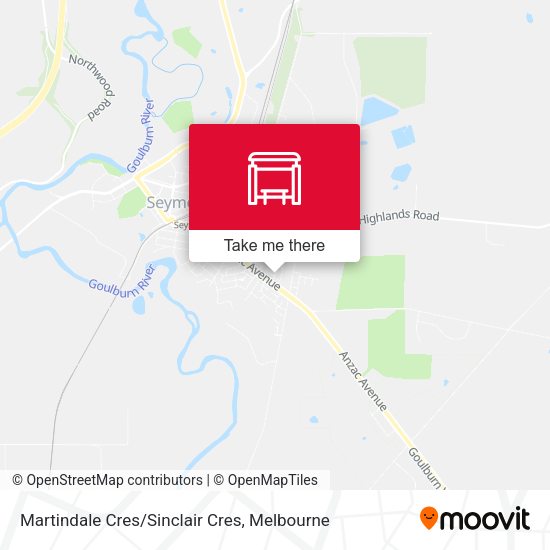 Martindale Cres/Sinclair Cres map