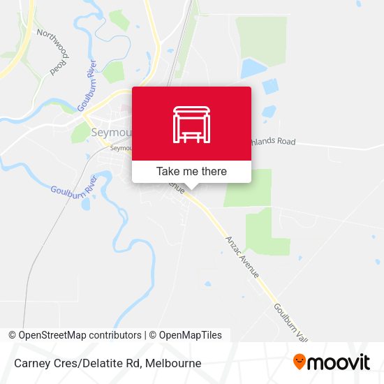 Carney Cres/Delatite Rd map