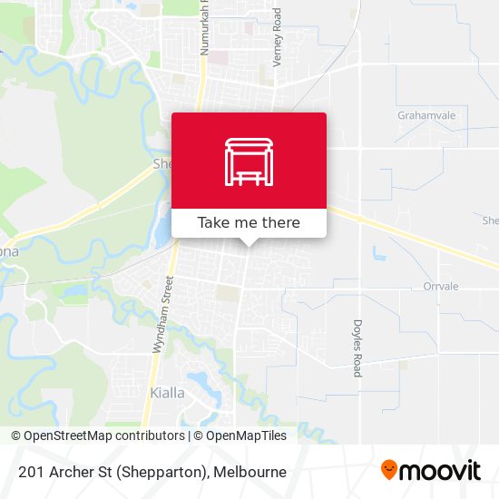 201 Archer St (Shepparton) map