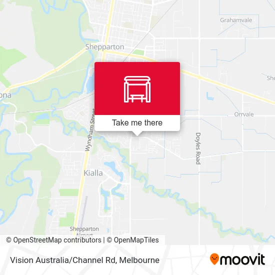 Mapa Vision Australia/Channel Rd