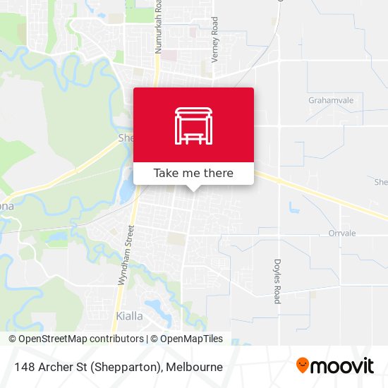 148 Archer St (Shepparton) map