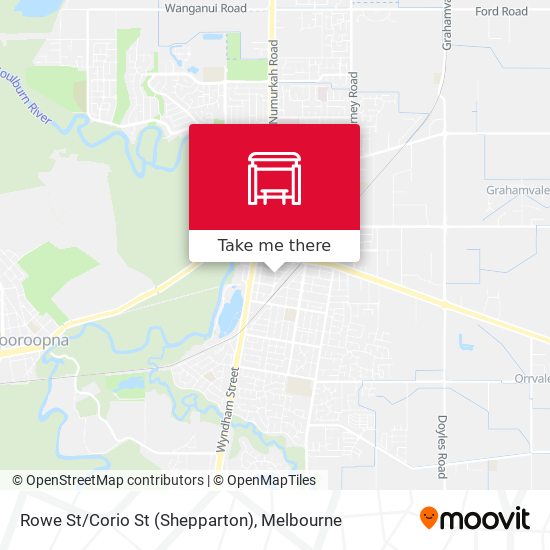 Rowe St/Corio St (Shepparton) map