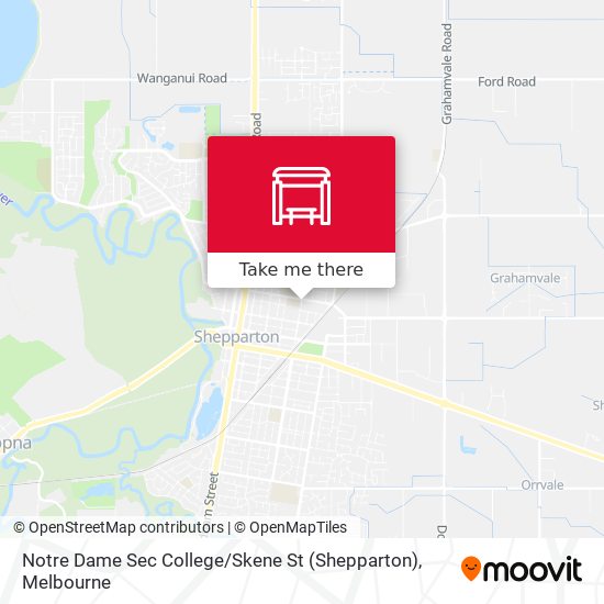 Mapa Notre Dame Sec College / Skene St (Shepparton)