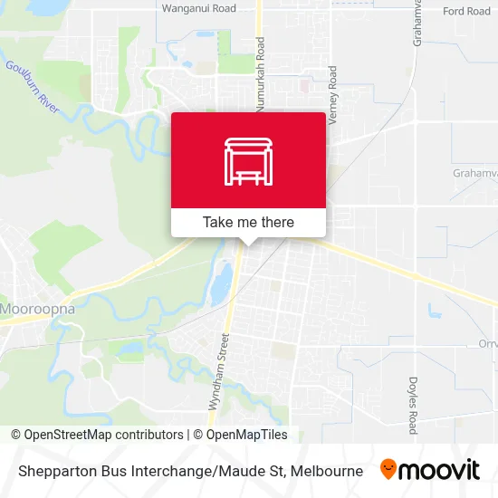 Mapa Shepparton Bus Interchange / Maude St