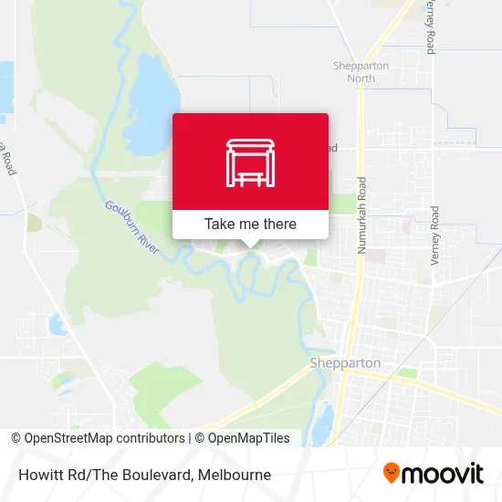 Mapa Howitt Rd/The Boulevard