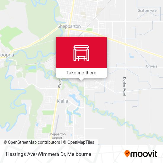 Hastings Ave/Wimmera Dr map