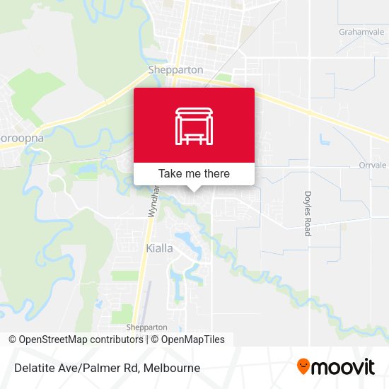 Delatite Ave/Palmer Rd map