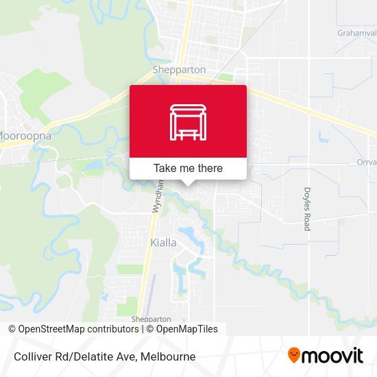 Colliver Rd/Delatite Ave map