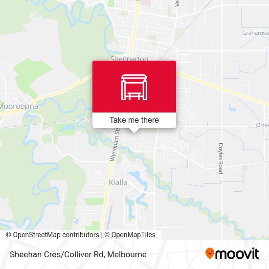 Sheehan Cres/Colliver Rd map