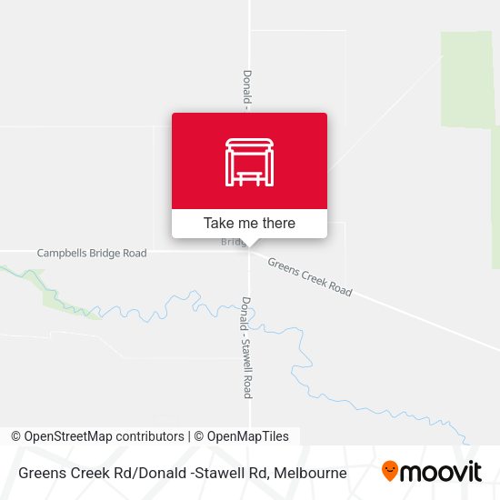 Greens Creek Rd / Donald -Stawell Rd map