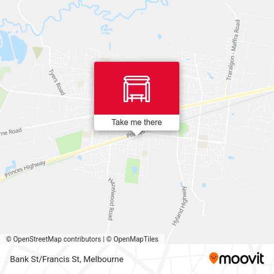 Bank St/Francis St map