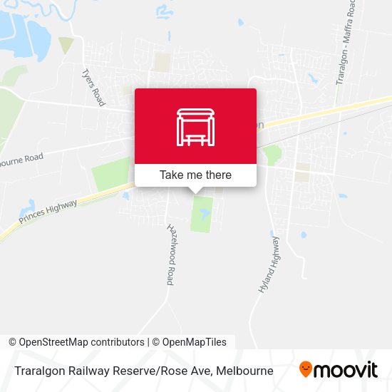 Traralgon Railway Reserve / Rose Ave map