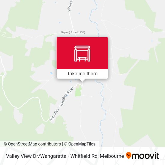 Valley View Dr / Wangaratta - Whitfield Rd map