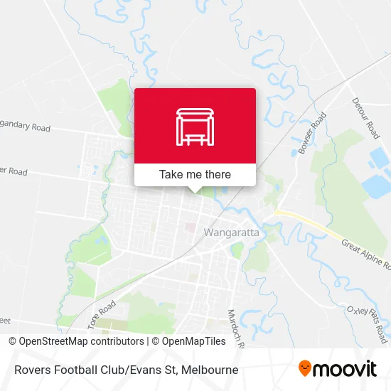 Mapa Rovers Football Club/Evans St