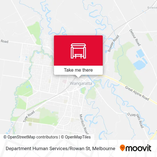 Mapa Department Human Services / Rowan St