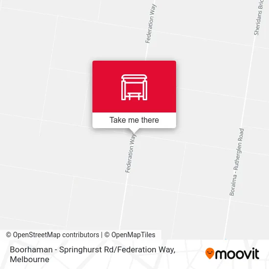 Mapa Boorhaman - Springhurst Rd / Federation Way