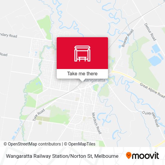 Wangaratta Railway Station / Norton St map
