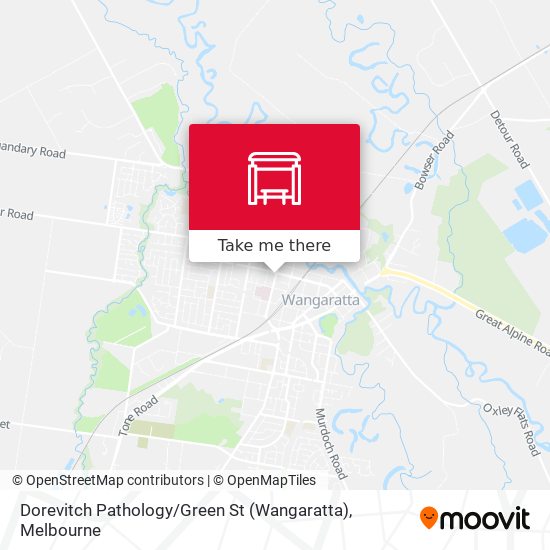 Dorevitch Pathology / Green St (Wangaratta) map